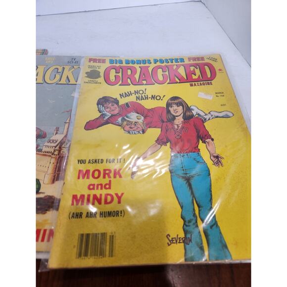 3 Cracked Magazine 141, #158 And 163 March 1979 Mork And Mindy Robin Williams - Picture 2 of 6
